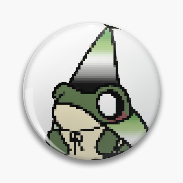 Item preview, Aromantic Pride Flag Pixel Frog Wizard designed and sold by gorgeouslyme.