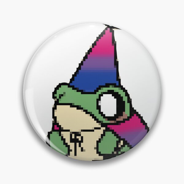 Item preview, Bisexual Pride Flag Pixel Frog Wizard designed and sold by gorgeouslyme.