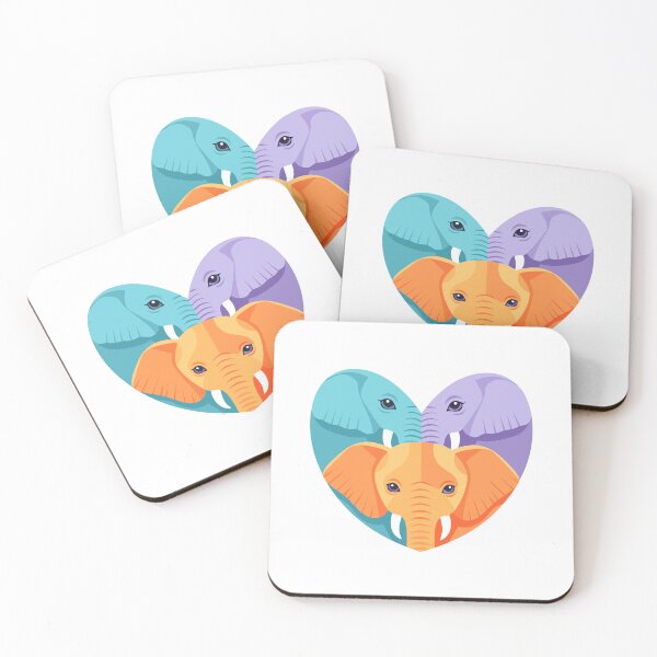 Item preview, Elephants on a love love Heart designed and sold by jazzydevil.