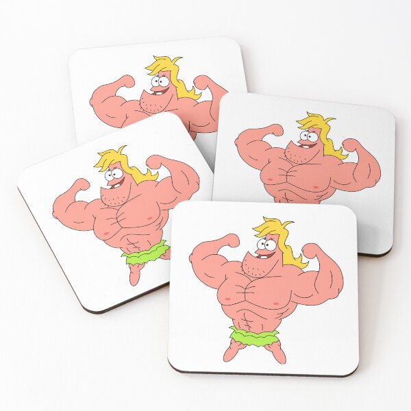 Item preview, Funny Cartoon Muscle Man | Goofy Bodybuilder Flexing Illustration designed and sold by marketkmarket.