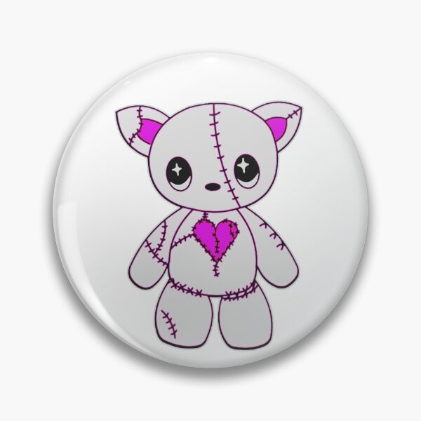 Item preview, Stitched Plushy Cat - White & Purple designed and sold by Salem's Circle.