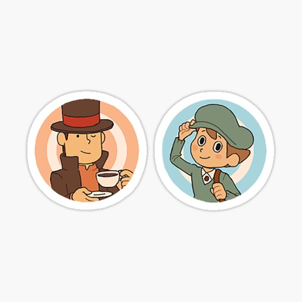 Layton n 'Luke Pegatina
