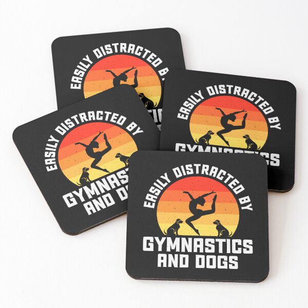 Item preview, Gymnastics and Dogs Retro Art Gymnastics Sport Design designed and sold by Back2Collage.