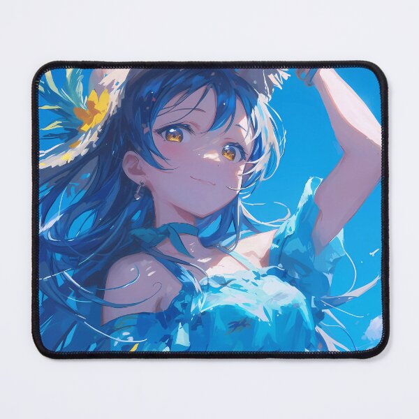 Item preview, Sonoda Umi Love Blue Hair Anime Girl Summer Beach Straw Hat Ocean Breeze designed and sold by bolleykoldl.