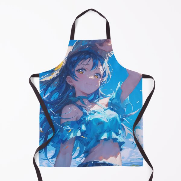 Item preview, Sonoda Umi Love Blue Hair Anime Girl Summer Beach Straw Hat Ocean Breeze designed and sold by bolleykoldl.