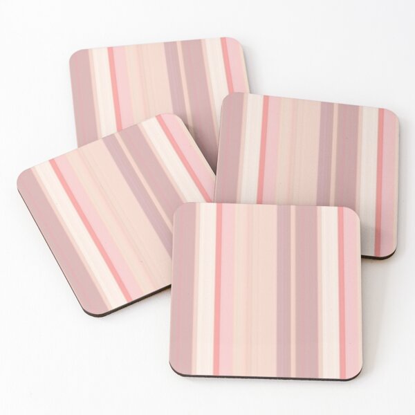 Item preview, Pale pink stripes thin and wide pattern designed and sold by zanydoodles.