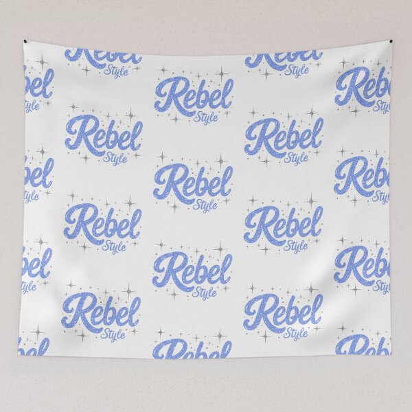 Item preview, Rebel Style – Blue & Silver Glitter Typography with Stars designed and sold by BlindCatCreative.