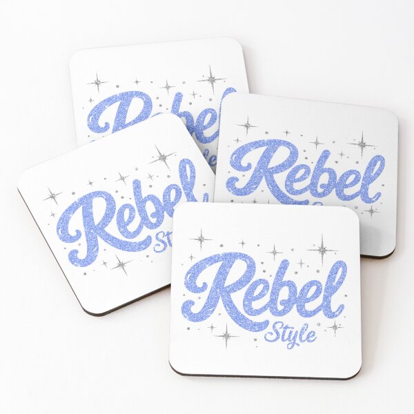 Item preview, Rebel Style – Blue & Silver Glitter Typography with Stars designed and sold by BlindCatCreative.