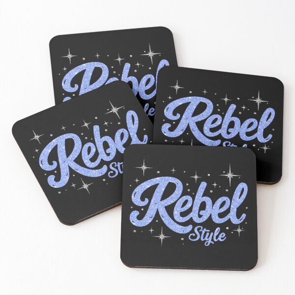 Item preview, Rebel Style – Blue & Silver Glitter Typography with Stars designed and sold by BlindCatCreative.