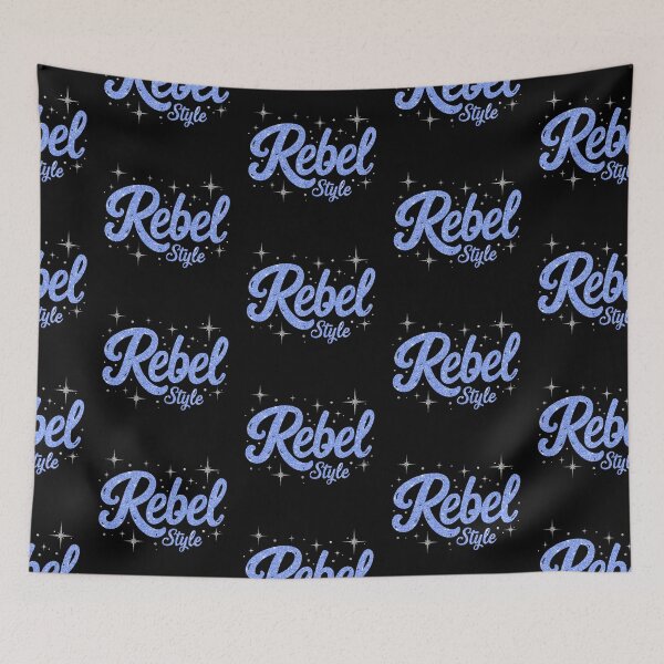 Item preview, Rebel Style – Blue & Silver Glitter Typography with Stars designed and sold by BlindCatCreative.