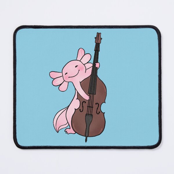 Item preview, Axolotl Playing Bass designed and sold by ManonDeLArt.