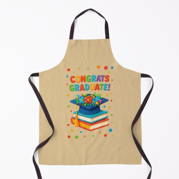 Item preview, Congrats Graduate – Festive Graduation Cap with Colorful Books and Decorations Design for Graduation Celebration designed and sold by Sunstone Print.