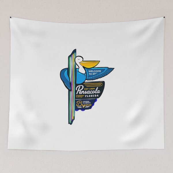 Item preview, Pensacola beach sign pelican designed and sold by Michael Garber.