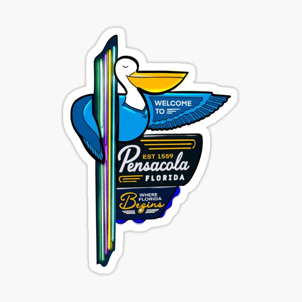 Item preview, Pensacola beach sign pelican designed and sold by Michael Garber.
