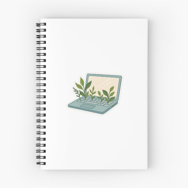 Item preview, Laptop with Plants Growing from the Keys designed and sold by SnugBugz.