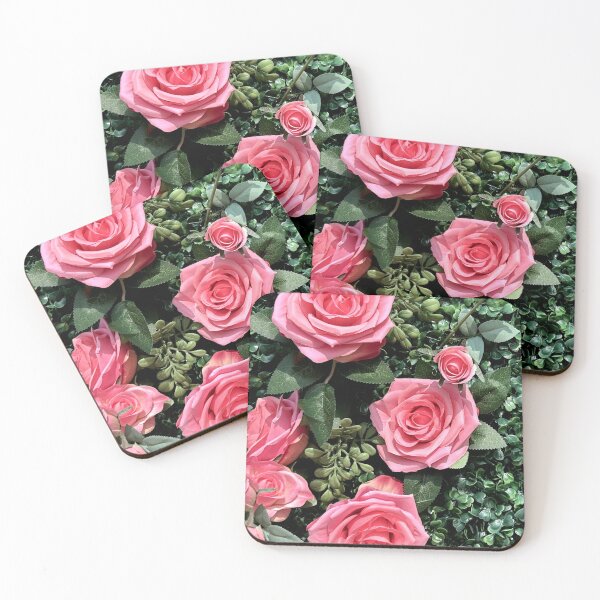 Item preview, Romantic Pink Rose Bush | Classic Floral Art designed and sold by YemmyZImages.