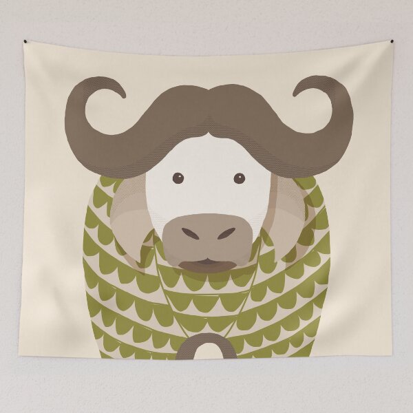 Item preview, Whimsical Cape Buffalo designed and sold by printedsparrow.