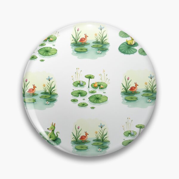 Item preview, Lindo regalo de animal con patrón de estanque de Lillypad designed and sold by SharpDigiDesign.