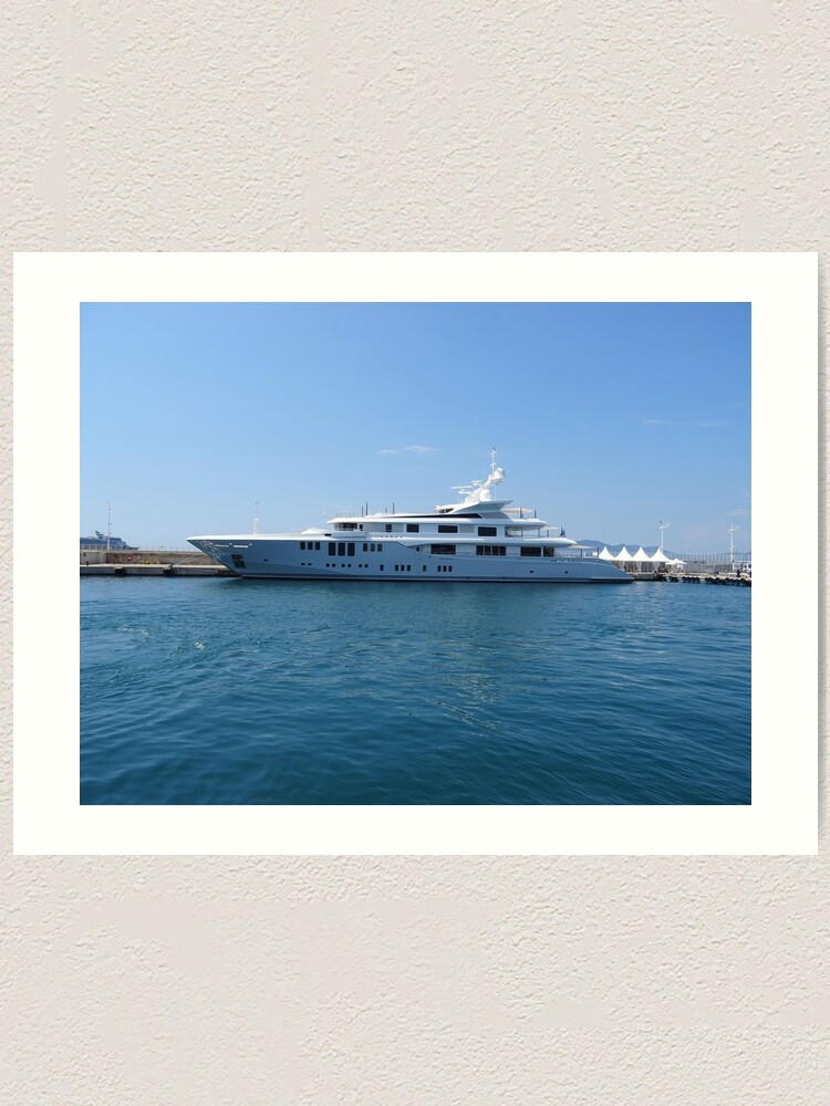 Alternate view of Cannes Luxury Yacht tranquil Mediterranean retreat Art Print