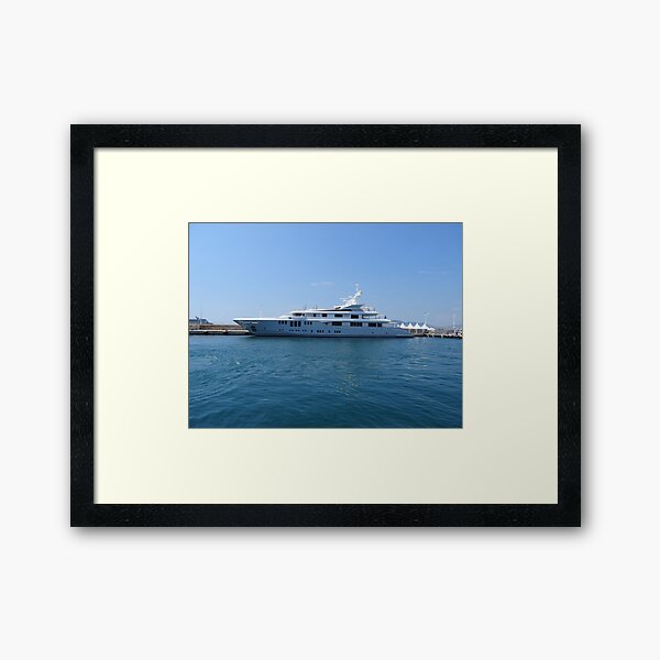 Cannes Luxury Yacht tranquil Mediterranean retreat Framed Art Print