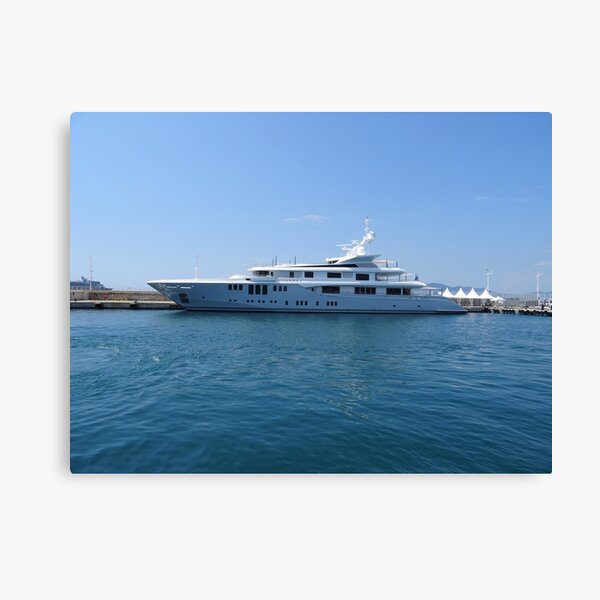Cannes Luxury Yacht tranquil Mediterranean retreat Canvas Print
