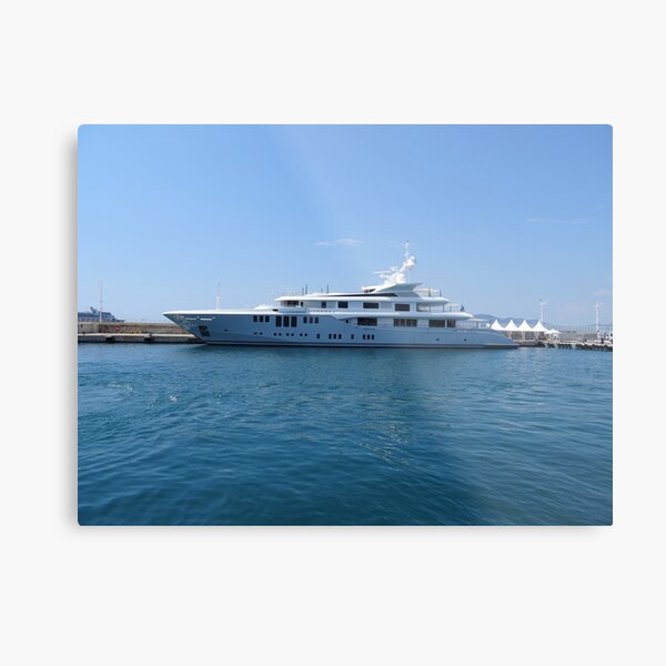 Cannes Luxury Yacht tranquil Mediterranean retreat Metal Print