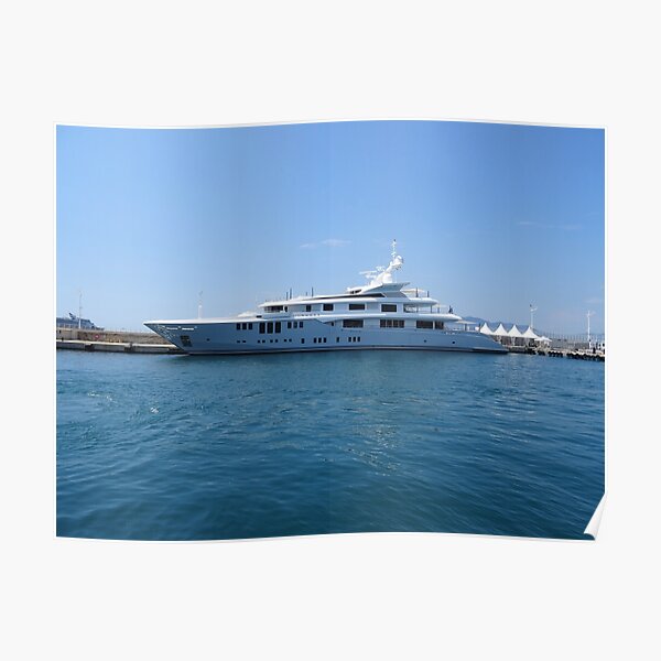 Cannes Luxury Yacht tranquil Mediterranean retreat Poster