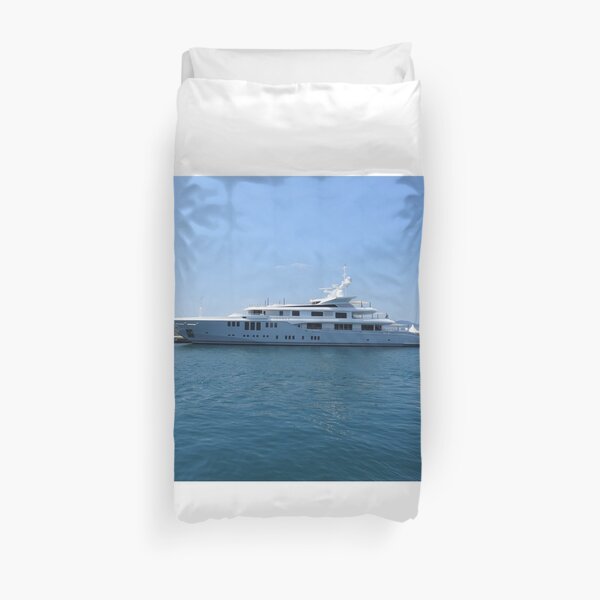 Cannes Luxury Yacht tranquil Mediterranean retreat Duvet Cover