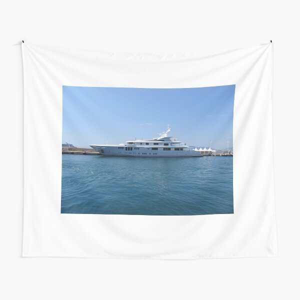 Cannes Luxury Yacht tranquil Mediterranean retreat Tapestry