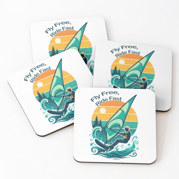 Item preview, Windsurfing. boarding on waves, Fly Free designed and sold by Visions of the Magpie.