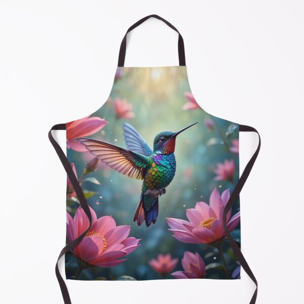Item preview, vibrant hummingbird hovers among pink flowers designed and sold by InezPhotography.