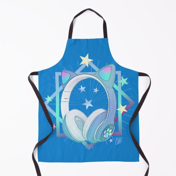 Item preview, HEADPHONES WITH CAT EARS - MUSIC AND COLORS - BLUE designed and sold by CuPensky.