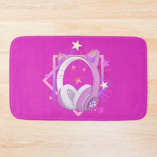 Item preview, HEADPHONES WITH CAT EARS - MUSIC AND COLORS - PINK designed and sold by CuPensky.