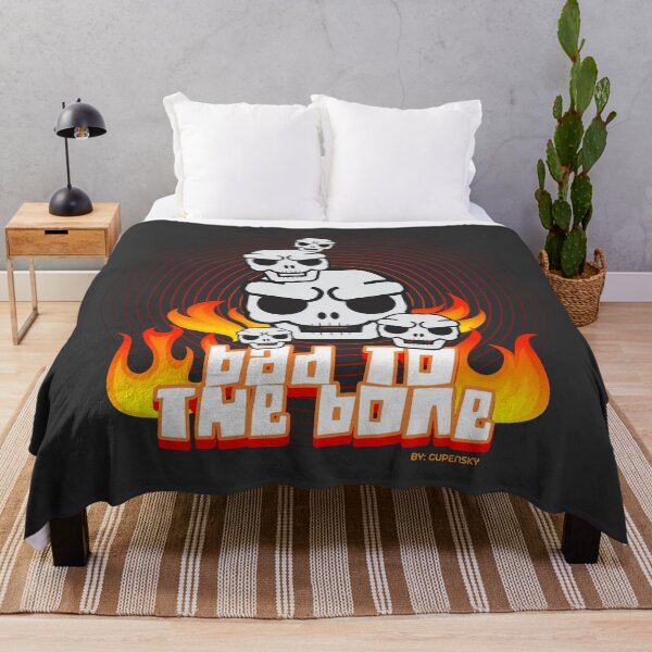 Item preview, B - BAD TO THE BONES - SKULL SKULL FIRE designed and sold by CuPensky.