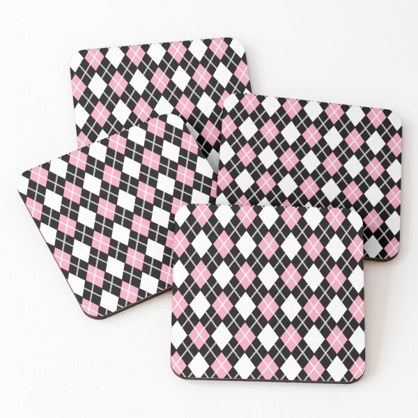 Aperçu de l'œuvre Motif Argyle rose et noir créée et vendue par BuxomBabe21.
