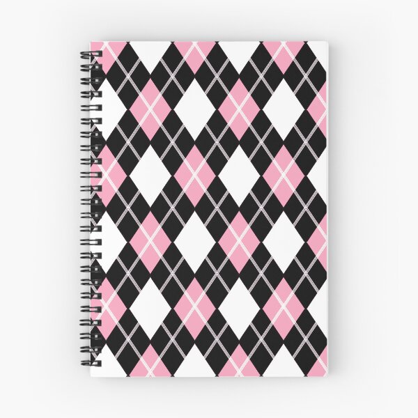 Aperçu de l'œuvre Motif Argyle rose et noir créée et vendue par BuxomBabe21.