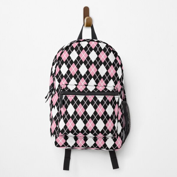 Aperçu de l'œuvre Motif Argyle rose et noir créée et vendue par BuxomBabe21.
