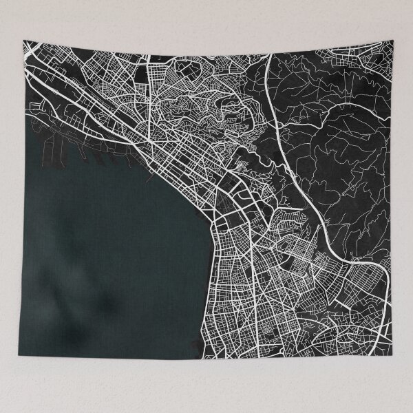 Item preview, Thessaloniki City Map of Greece - Dark designed and sold by deMAP.