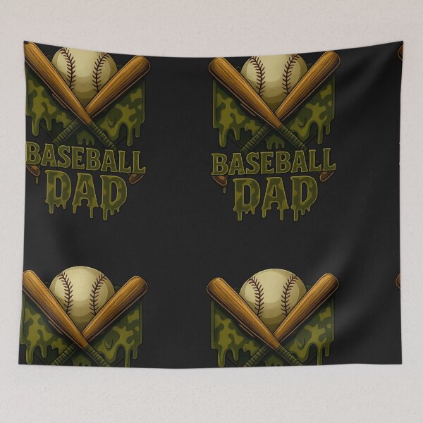 Item preview, Baseball Dad Camo Drip Crossed Bats Patriotic Father s Day designed and sold by facegm.