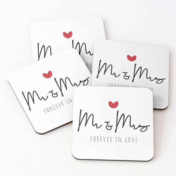 Item preview, Bride and Groom "MR&MRS" red heart In love wedding gift idea  designed and sold by DesertRains.