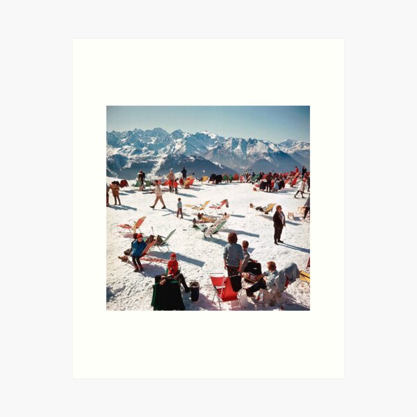 Aperçu de l'œuvre Vacances à Verbier avec Slim Aarons créée et vendue par byErsCasleY.