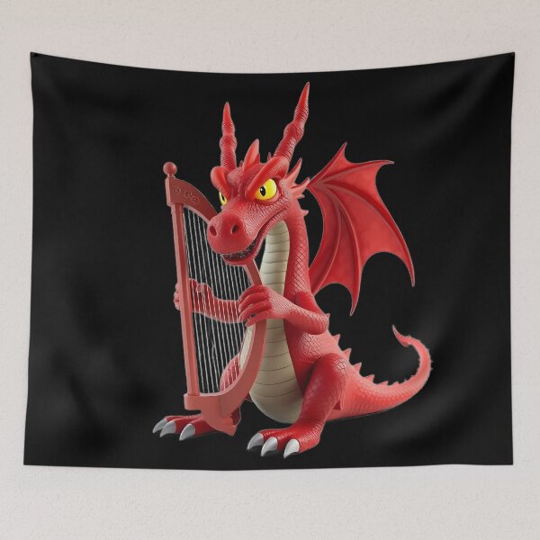Item preview, Dragon Musician Playing the Harp designed and sold by Artbellachi.