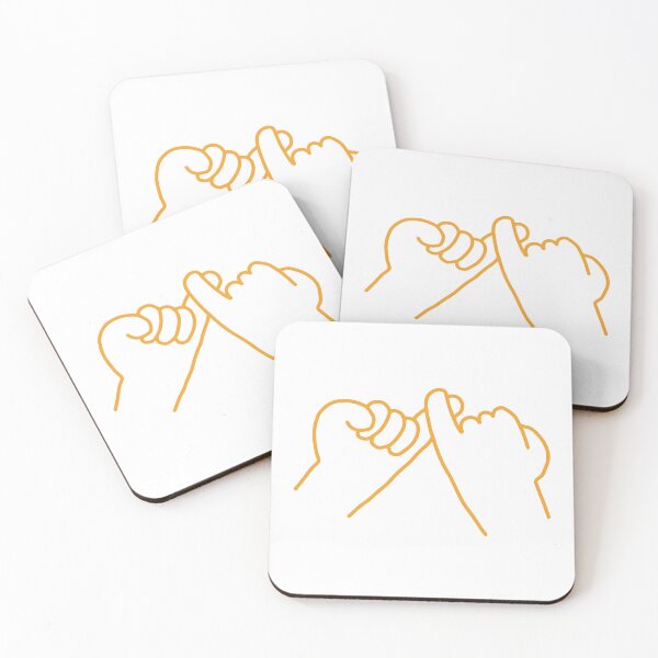 Item preview, Clasped Hands – Minimalist Mustard Yellow Line Ar designed and sold by TeesHearts100.