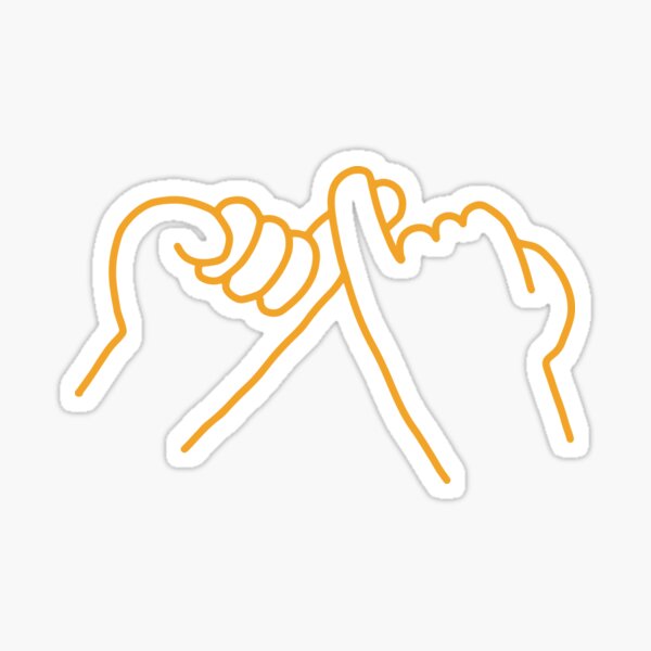 Item preview, Clasped Hands – Minimalist Mustard Yellow Line Ar designed and sold by TeesHearts100.