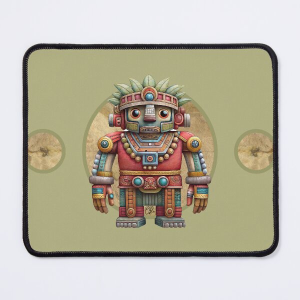 Item preview, PREHISPANIC SCULPTURE DRAWING ROBOT MEXICO ART D1 designed and sold by CuPensky.