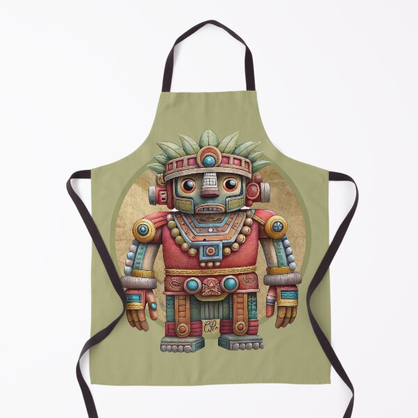 Item preview, PREHISPANIC SCULPTURE DRAWING ROBOT MEXICO ART D1 designed and sold by CuPensky.