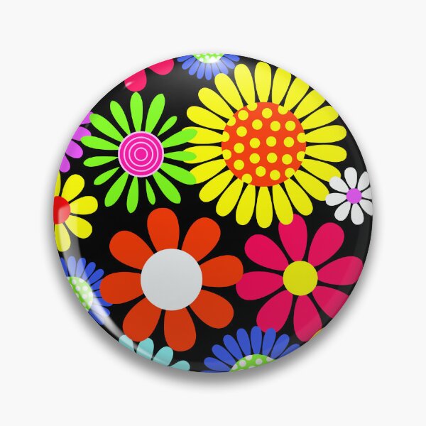 Item preview, Retro Daisies Flower Power Pattern designed and sold by BuxomBabe21.