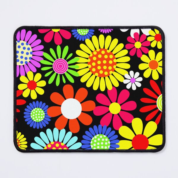 Item preview, Retro Daisies Flower Power Pattern designed and sold by BuxomBabe21.