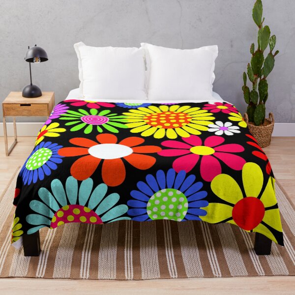 Item preview, Retro Daisies Flower Power Pattern designed and sold by BuxomBabe21.