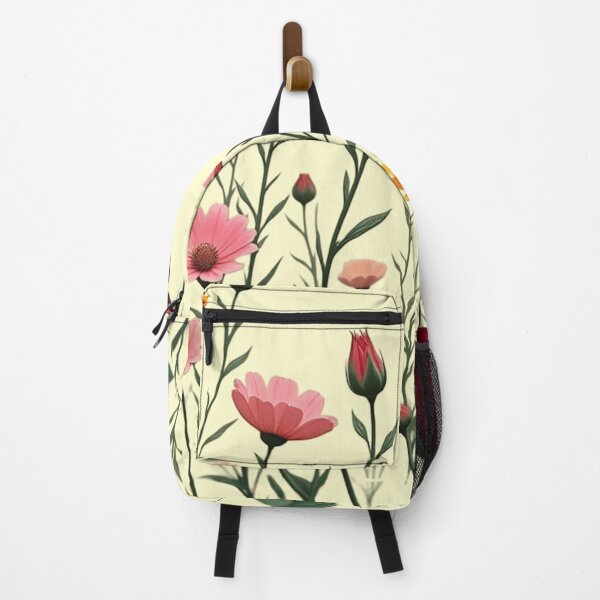 Item preview, Wildflowers and Red Rose on the Right - Butter Cream Background #5006BCR designed and sold by Wildflower Rose.